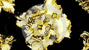 Abstract square with plasma pattern. Motion. Geometric abstract shapes with mirrored marble pattern. Square dots with