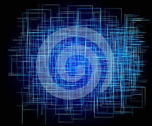 Abstract square plexus - - vector illustration