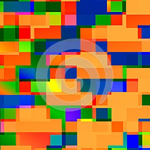 Abstract square shapes background. Lines art. Funny party theme. Brick space. Small decorative box set. Modern style. Colors.