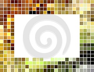 Abstract square tiled mosaic frame