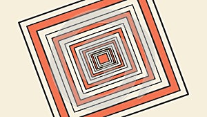 Abstract Square Tunnel: Dynamic Geometric Perspective, vector design Generative AI