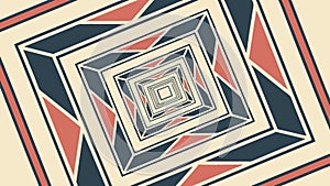 Abstract Square Tunnel, Perspective and Depth Design, vector design Generative AI