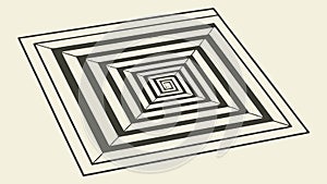 Abstract Square Vortex Geometric Pattern, vector design Generative AI