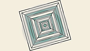 Abstract Square Vortex Pattern, Hypnotic Geometric Design, vector design Generative AI