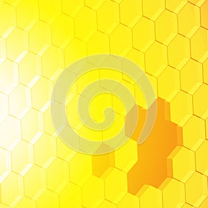 Abstract square on yellow orange background