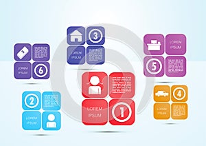 Abstract squares background illustration, Infogarphic template