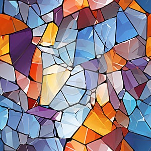 abstract stained glass background with many different colors