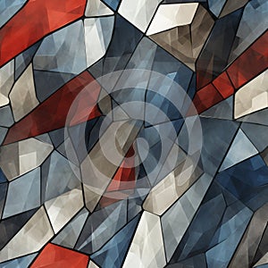 abstract stained glass background with red white and blue colors