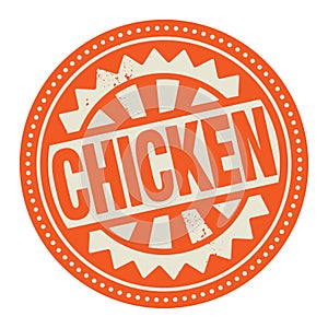 Abstract stamp or label with the text Chicken written inside