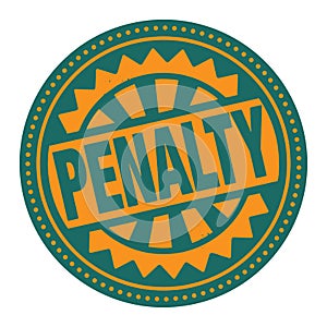 Abstract stamp or label with the text Penalty