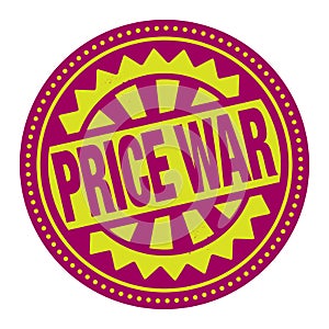 Abstract stamp or label with the text Price War