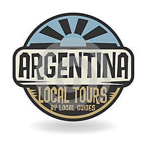 Abstract stamp with text Argentina, Local Tours