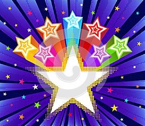 Abstract star burst background