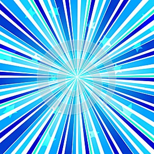 Abstract Star Burst Ray Background Blue