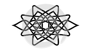 Abstract Star Geometric Pattern Ornate Design, vector design Generative AI