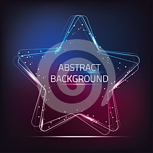 Abstract Star With Glowing Effect