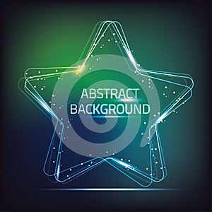 Abstract Star With Glowing Effect