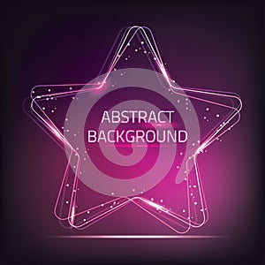 Abstract Star With Glowing Effect
