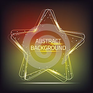 Abstract Star With Glowing Effect