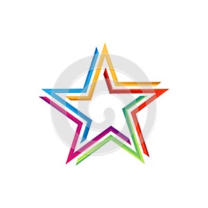 Abstract Star Logo icon Design Vector template. Colorful Star Logo design concept. Star Logo icon vector design template for