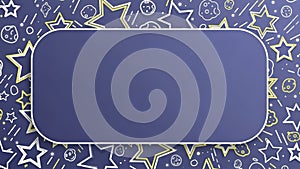 Abstract Star Pattern Background with Rounded Rectangle Frame