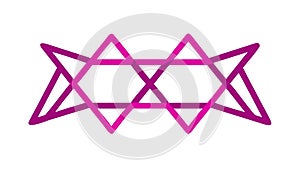 Abstract Star Pattern Vector: Dynamic Geometric Interlocking Design, vector design Generative AI