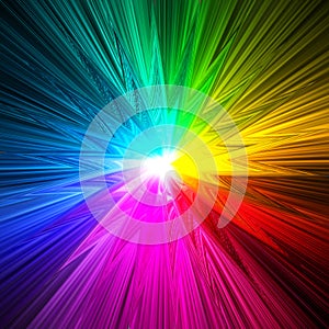 Abstract star prism colors background photo