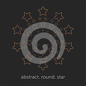 Abstract star round. Raiting star. Star in round