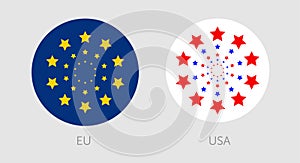 Abstract star round. Raiting star. Star in round