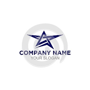 Abstract star technology logo design vector