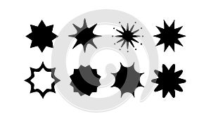 Abstract Starburst Exploding Shapes Icon, vector design Generative AI