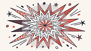 Abstract starburst explosion design element vector design Generative AI