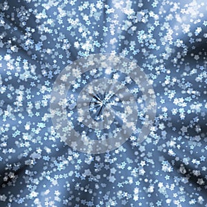 Abstract Stars Blast in Metallic Blue Color Background