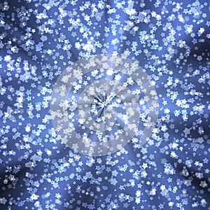 Abstract Stars Blast in Shiny Blue Purple Background