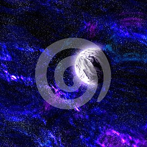 Abstract stars nebula generated texture