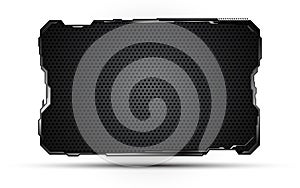 Abstract steel plate frame template tech concept design background