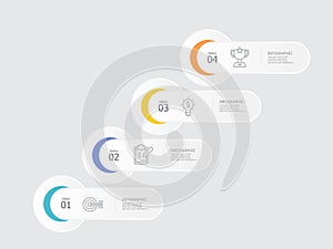 abstract steps growth infographic