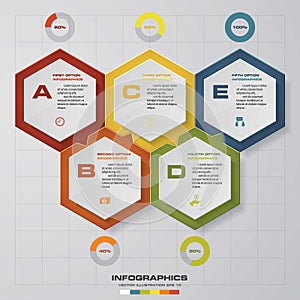 Abstract 5 steps infographis elements. EPS10
