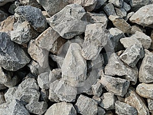 Abstract stone in construction Used in slope protection against soil collapse