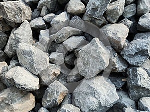 Abstract stone in construction Used in slope protection against soil collapse