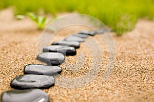 Abstract stone path