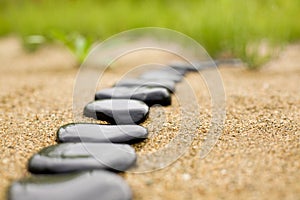 Abstract stone path