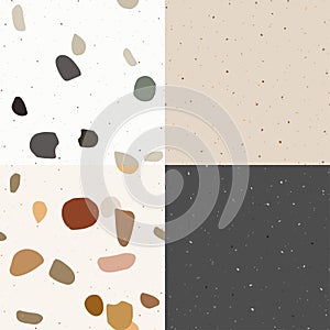 Abstract stone  print. Vector surface texture of granite, concrete, mosaic tile, pebbles, quartz shape