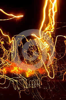 Abstract streaking lights