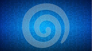 Abstract stream of binary matrix code on blue screen. Binary Computer Code. Programming Coding Concept of coding, hacker.