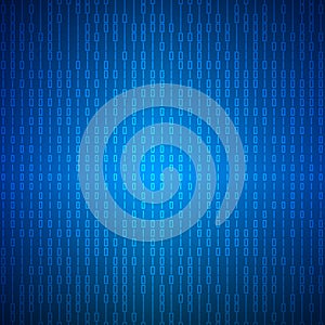 Abstract stream of binary matrix code on blue screen. Binary Computer Code. Programming Coding Concept of coding, hacker.