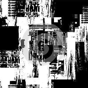 Collage pattern of abstract and meaningless textures,