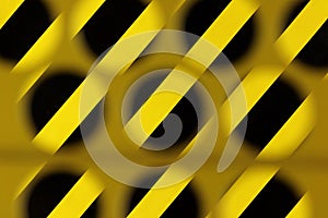 Abstract stripe and circle pattern in yellow and black