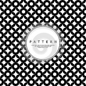 Abstract stripe circle seamless pattern design. Geometric line dots pattern.