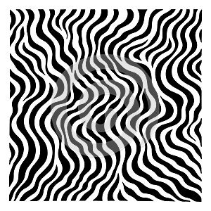 Abstract striped textured background, optical illusion. Lines tile vector illustration.